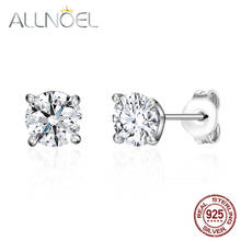 ALLNOEL-pendientes de plata de ley 925 para mujer, aretes de diamante de circonio blanco 5A, joyería fina de compromiso de boda de platino 2024 - compra barato