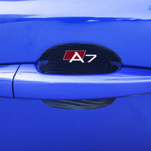 4Pcs car door bowl carbon fiber cloth decorative protection For Audi A3 A4 A5 A6 A7 A8 Q3 Q5 Q7 Q8 accessories 2024 - buy cheap