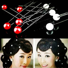 20pcs Wholesale Wedding U shape hair pins Bridal Prom White Red Pearl Hair Pins Clips Barrette Hairpins Hair Accessories 2024 - buy cheap
