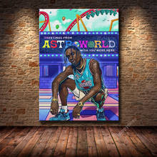 Travis Scott Music Raper Canvas Painting Modern Decorative Wall Pictures For Living Room Posters and Prints Art No Frame 2024 - buy cheap