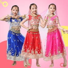 Disfraces de danza del vientre para niños Set Danza oriental Niñas Danza  del vientre India Danza del vientre Ropa Danza del vientre Niño Niños Indio  6 Colores-n