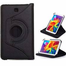 For Samsung Galaxy Tab 4 8.0 360 Degree Rotating PU Leather Flip Cover Case SM-T330 T331 T335 Tab4 8inchTablet Case Screen Glass 2024 - buy cheap