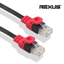 REXUS-Cable Ethernet de diseño plano CAT6, Cable de red RJ45 Lan, Cable de parche para PS4, Xbox, Smart TV, Router, Switch, ordenador portátil 2024 - compra barato