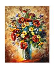 Pintura de tela sem moldura por números, decoração de parede, faça você mesmo, pintura a óleo em tela para decoração de casa, flores mágicas 4050 2024 - compre barato