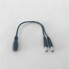 10pcs/lot 5.5mm x 2.1mm DC 1 Female to 2 Male 2 Way Y Splitter Power Cable Cord for CCTV Camera Security 2024 - buy cheap
