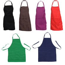 Plain Apron with Front Pocket Kitchen Cooking Craft Baking 2024 - buy cheap
