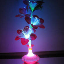 Светодиодный волокно цветок капок ваза светильник из оптоволокна цветок красочные рождественские украшения 2024 - купить недорого