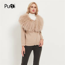 Pudi Women Real Fox Fur Coat Jacket Female Lady Winter Warm Knitted Nylon Trench Parka CT044 2024 - buy cheap