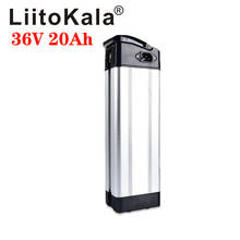 Liitokala-bateria elétrica para bicicleta, 36v, 20ah, peixe prateado, 36v, 1000w, bateria de lítio, bateria com 20a, bms 2024 - compre barato