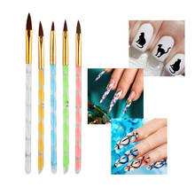 5Pcs  Nail Art Dotting Pen 3D Crystal Flower Builder Carving Painting DIY Drawing Brush Manicure Tips Salon Set Dotting Tool 2024 - buy cheap