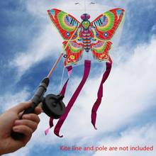 Colorful Butterfly Kite Long Tail Nylon Outdoor Kites Flying Toys For Children Kids Stunt Kite Surf Excluding Line + Pole 2024 - buy cheap