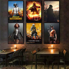 Pintura de cibercafés PUBG, decoración artística de calidad para habitación, carteles de decoración del hogar, pintura en lienzo sin marco 2024 - compra barato