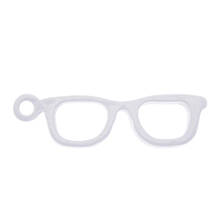 Julie Wang 4PCS Enamel Glasses Charms White Spectacles Pendants Alloy Spectacles Bracelet Jewelry Making Accessory 2024 - buy cheap