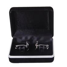 Portable Cufflink Storage Box Velvet Dual Slot Cufflinks Box Rings Earrings Bracelets Display Box Jewelry Storage Case Jewelry 2024 - buy cheap