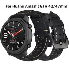 Pulsera de cuero para Honor Magic, correa de reloj para Huawei Watch GT gt2 de 46mm, para Huami Amazfit GTR de 47 y 42MM 2024 - compra barato