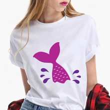 Women T Shirt The Little Mermaid Print Tshirt Harajuku Short Sleeve O-Neck Loose Top Female Summer Causal Tee Dropship Clothing 2024 - buy cheap