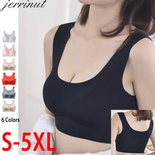 Jerrinut-Sujetador de realce sin costuras para mujer, ropa interior cómoda, Sexy, Color sólido, S-5XL 2024 - compra barato