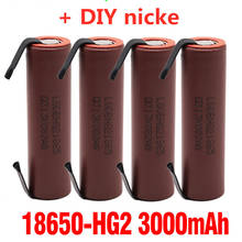 battery 18650 HG2 3000mAh with strips soldered batteries for screwdrivers 30A high current + DIY nickel inr18650 hg2 2024 - buy cheap