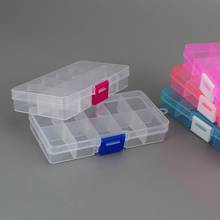 10 слотов для карт Пластик хранения коробка ювелирных изделий отсек регулируемые контейнер для бисера серьги коробочка для ювелирных изделий, прямоугольная коробка чехол 2024 - купить недорого