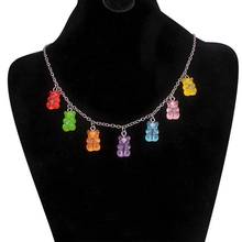 Handmade 33 Colors Cute Judy Cartoon Bear Chain Necklaces, Candy Color Pendant For Women&Girl Daily Jewelry Party Gifts 2024 - buy cheap
