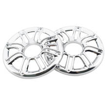 Cubierta protectora para parrilla de altavoz frontal y trasera de motocicleta, embellecedor redondo 3D cromado de 6 pulgadas para Harley Touring Electra Road Street, triglide 2024 - compra barato