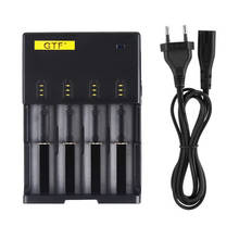 GTF ЕС штепсель зарядного устройства для 18650 26650 21700 AA AAA 18350 V/3,7 V/3,2 V/1,2 V/1,5 V литиевая NiMH Ni-Cd батарея 2024 - купить недорого