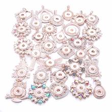 New Rose Gold Snap Jewelry Necklaces Metal Owl Flower Starfish 18mm Snap Button Necklace for Women Snaps Pendant Necklace 2024 - buy cheap