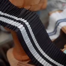 50 cm listrado plissado laço guarnição branco preto saias vestuário costura fita de tecido fitas para mangas vestido pescoço uniforme decorações 2024 - compre barato