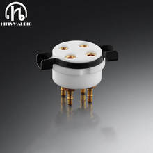 EIZZ 4 pin tube holder ceramic gold-plated bipolar PCB socket tube 300B 5Z3 2A3 upgrade Tube power Amplifiier 2024 - buy cheap