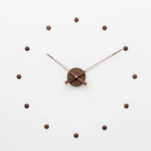 Nordic Large DIY Wall Clock Modern Design 3D Decoration Hanging Minimalist Style Walnut Wooden Clock Wall Watch Home Decor 80 cm 2024 - buy cheap