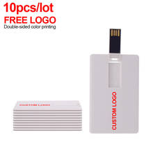 High Speed 10pcs/lot White Credit Card Usb Flash Drive Bank card Pendrive 4G 8G 16G 32GB 64GB Cle USB 2.0 Memory Stick Free Logo 2024 - buy cheap