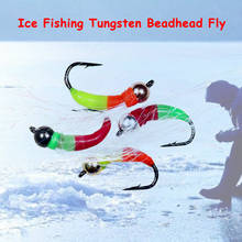 6 pçs 8 # fluorescente pesca no gelo nymph voar tungstênio beadhead rápido afundando isca de pesca para truta greyling poleiro pesca 2024 - compre barato