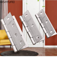 2 pcs/set stainless steel Mute Hinges Furniture kitchen cabinet door hinges cupboard Accessories home Jewelry Box Hardware 2024 - buy cheap