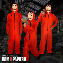 Fantasia com máscara de salvador dalí da série la casa de papel, traje com roupa e máscara para festa de dia das bruxas, cosplay 2024 - compre barato