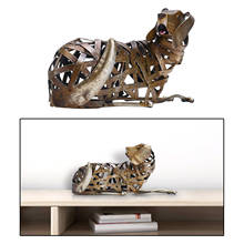 Mesh Iron Dog Sculpture Figurine Statue Ornament Crafts Home Decorations Living Room Office Decor 2024 - buy cheap