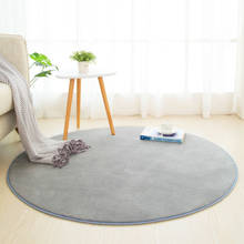 Coral Fleece Round Carpet For Living Bedroom Rugs Coffee Table Foot Mats Balcony Bay Window Carpet Kid's Play Crawling Mat Gray 2024 - buy cheap