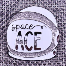 Space Ace Enamel Pin astronaut brooch asexual pride Badge LGBT Gay jewelry 2024 - buy cheap