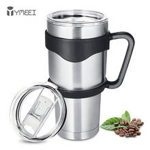 YMEEI Travel Stainless Steel Tumbler Cup Double Wall Vacuum Insulation Water Bottle With Plastic Handle Outdoor Car Ice Cup 2024 - buy cheap