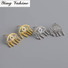 ying Vahine 100% 925 Sterling Silver Fashion Sparkling & Shining Eye Stud Earrings for Women 2024 - buy cheap