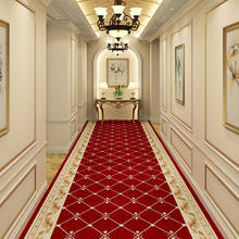 Tapete corredor longo para casamento, europa, vermelho, parcialmente antiderrapante, para escada do hotel, corredor/corredor, tapete para quarto 2024 - compre barato