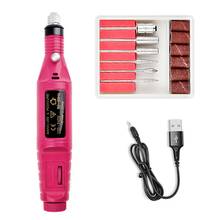 Electric Drill Nail File Acrylic Art File Manicure Pedicure Portable Machine Kit Usb Charging Nail Drill Bit 2024 - buy cheap