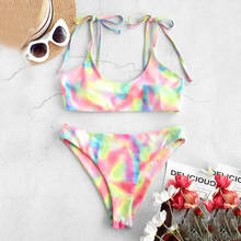 New Tie-dye Sexy Bikini Set Women Swimming Suit Fashion Bandage Swimsuit Two-piece Swimwear Bathing Suit Female Biquini #t2g 2024 - buy cheap