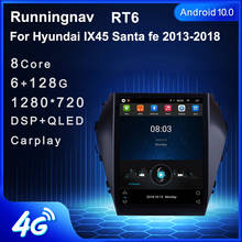 4G LTE Android 10 For Hyundai IX45 Santa fe 2013-2018 Tesla Type Multimedia Stereo Car DVD Player Navigation GPS Radio 2024 - buy cheap