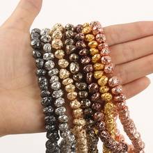 Natural Black Gold Color 6-8mm Irregular Volcanic Rock Beads for Jewlery Making DIY Handemade bracelet necklace accessories 15'' 2024 - buy cheap