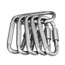 6Pcs Hike Aluminum Keychain Hook Survive Clasp D Ring Lock Quickdraw Clip Screw Climb Camp Snap Hang Outdoor Chain 2024 - buy cheap