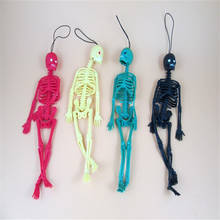 Juguete de trucos divertidos de 20CM, réplica luminosa, esqueleto de calavera noctilucente, juego de Halloween, llavero, decoración, juguetes para fiestas 2024 - compra barato