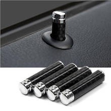 4X Auto Interior Decoration Car Carbon Fiber Bolt Door Lock Stick Pin Cap Case For Mini Cooper R52 R53 For Porsche Cayenne Macan 2024 - buy cheap