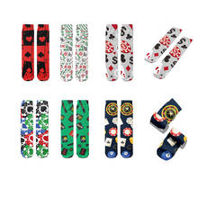 Cotton Socks Funny Poker Card Tube Socks Compression Fashion Mixed Cotton Winter Warmth Funny Female Sock High Quality Unisex 2024 - buy cheap