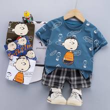 0-5 Years Summer Boy Clothing Set 2021 New Casual Fashion Cartoon Active T-shirt+ Pant Kid Children Baby Toddler Boy Clothing 2024 - buy cheap