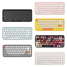 Teclado de jogos sem fio 308i bluetooth com tampa redonda e 84 teclas para pc 2024 - compre barato